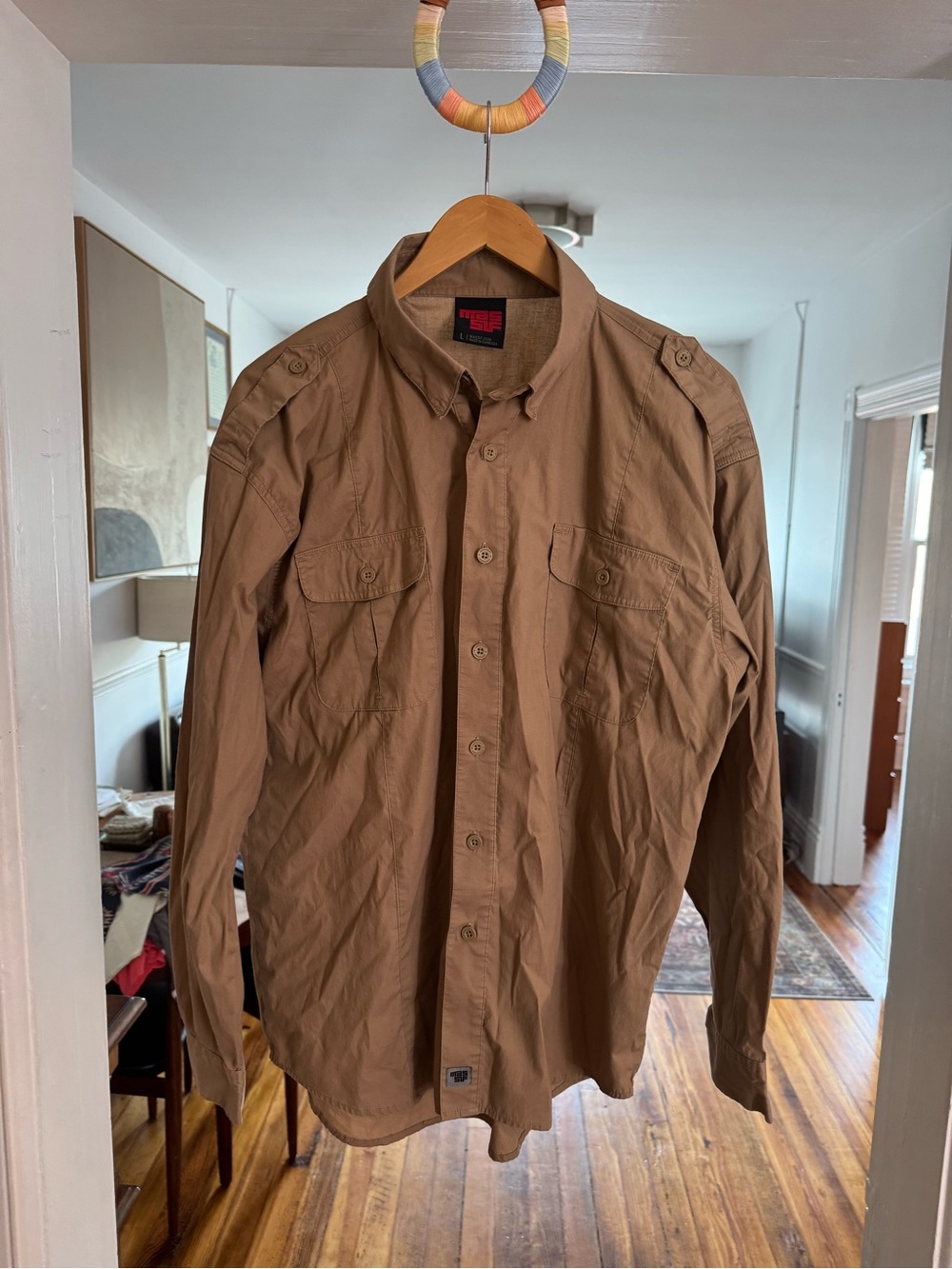 Massif Brown Button-Up combat Shirt